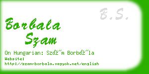 borbala szam business card